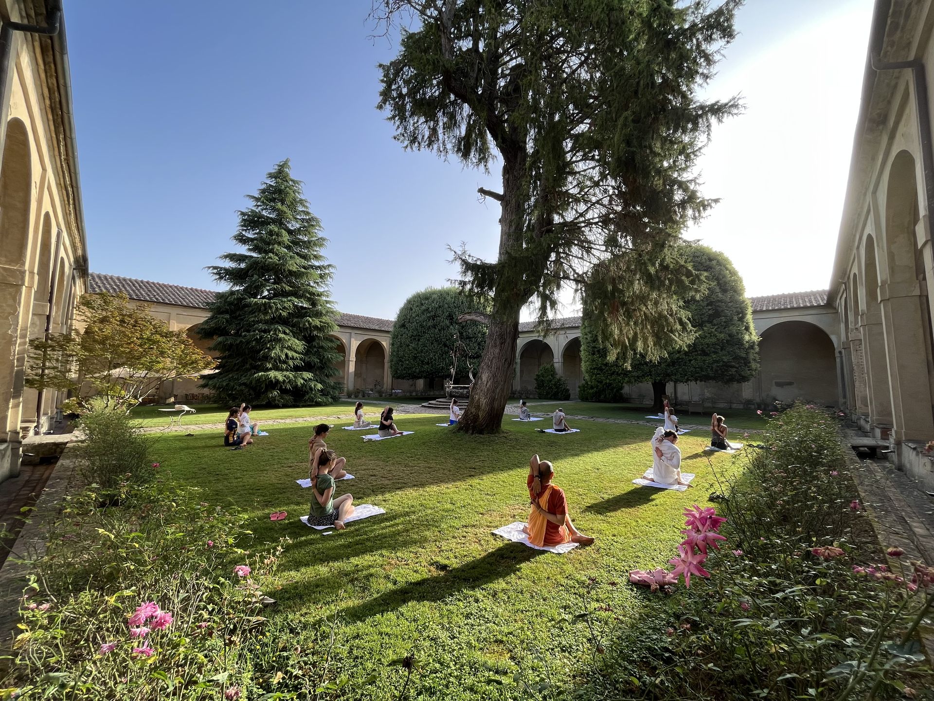 The cloister of the Certosa di Pontignano near Siena.