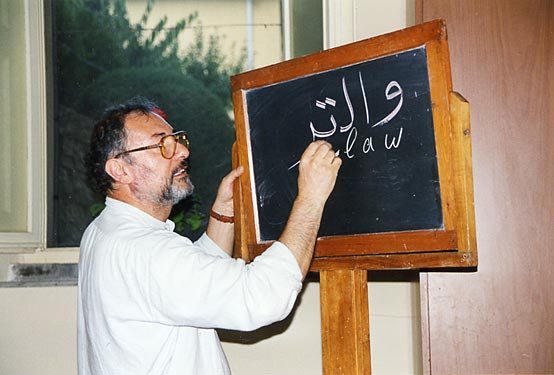 1998 · Cortona. Calligraphy on the blackboard