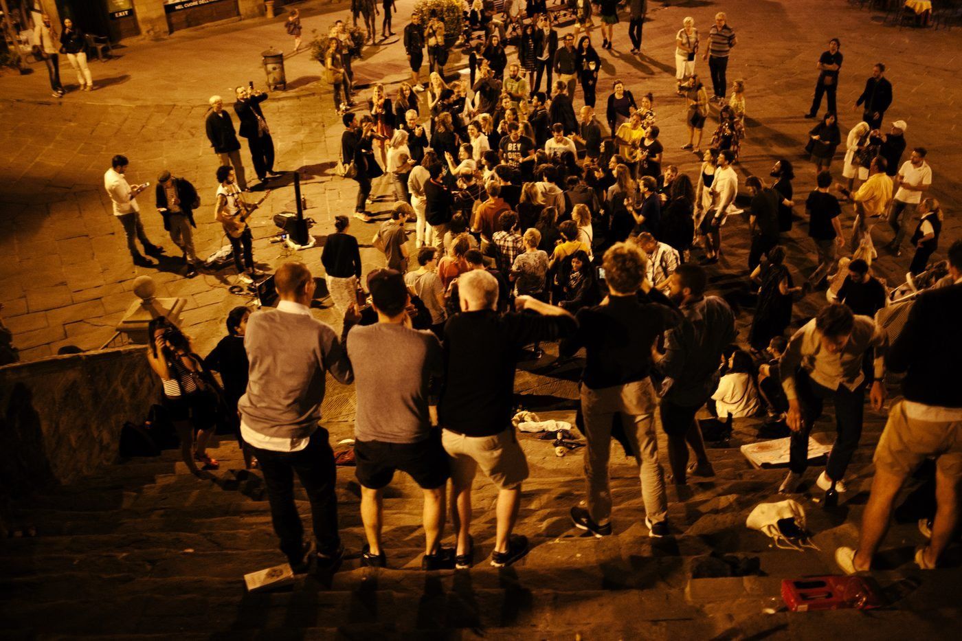 2017 · Cortona. Dancing together in the piazza