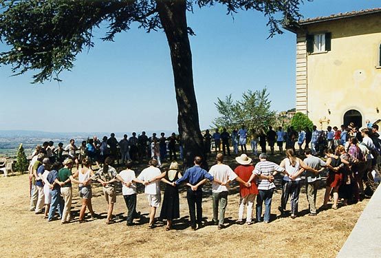 Participants at work during an earlier Cortona Week.